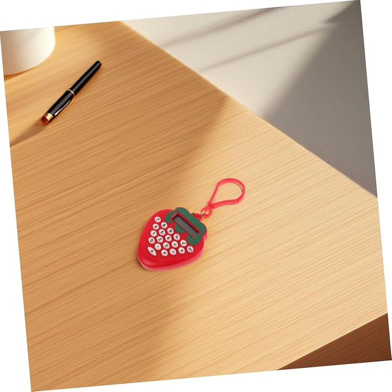 Mini Calculator Keychain 2 Pack Pink Portable Electronic Pocket Calculators For Students - Image 4